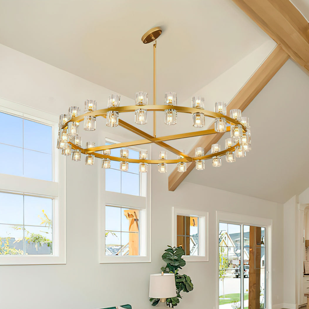 Akolia Crystal Chandelier - Elegant Lighting Fixture for Dining Room, Bedroom & Living Room | Modern Home Decor | Perfect for Weddings & Special Events