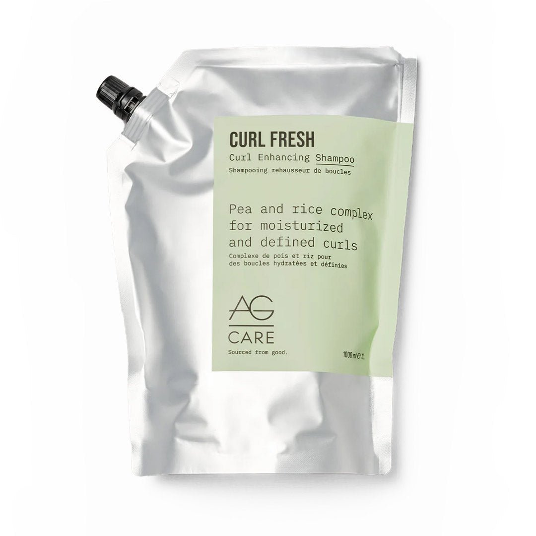 AG Care Curl Fresh Curl Enhancing Shampoo for Curly Hair - 33.8oz/1L - Sulfate Free & Hydrating Formula - Perfect for Daily Curl Definition & Moisture Boost