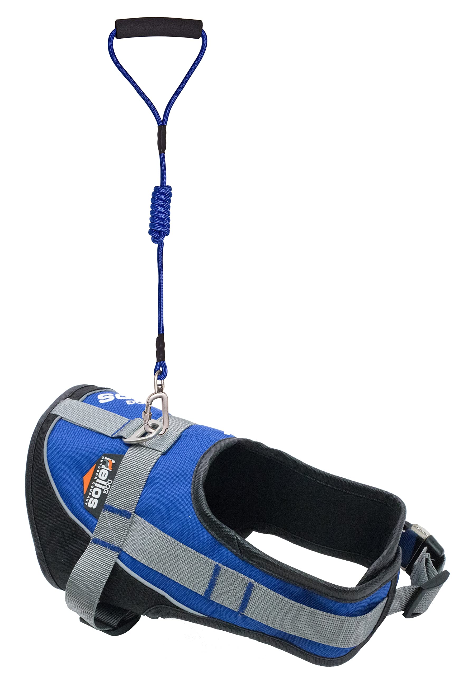 Helios 3M Reflective Adjustable Dog Leash & Harness Combo - Medium Size, Blue - 2-in-1 Walking System for Medium Dogs - Perfect for Night Walks, Jogging & Outdoor Adventures