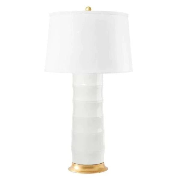 Elegant White Saigon Glazed Porcelain Table Lamp Base - Vintage Home Decor for Living Room, Bedroom & Office Lighting