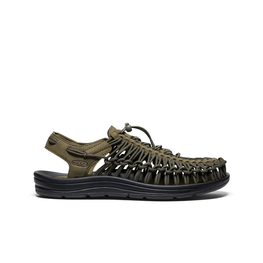 UNEEK Men's Comfortable Outdoor Sandals - Dark Olive/Black | Perfect for Hiking, Travel & Beach Adventures