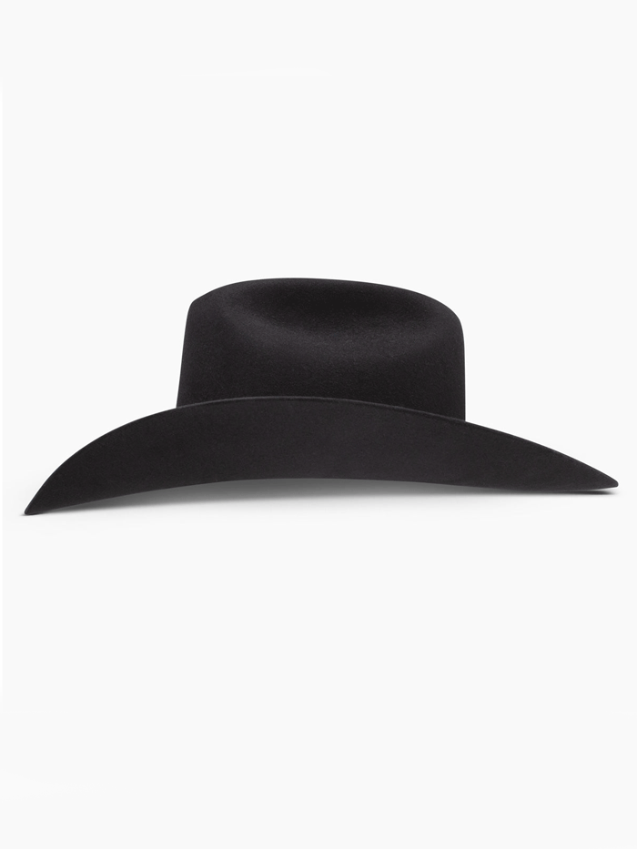 Resistol RFCTLM 754207 6X City Limits 4 1/4 Brim George Strait Felt Cowboy Hat - Black for Western Rodeo & Country Music Events