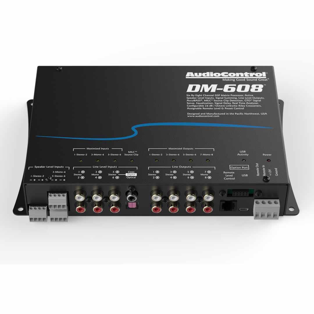 AudioControl DM 608 6x8 DSP Matrix Processor - Professional Digital Signal Processor for Car Audio & Home Theater Systems - Perfect for Multi-Zone Audio Setup & Sound Optimization