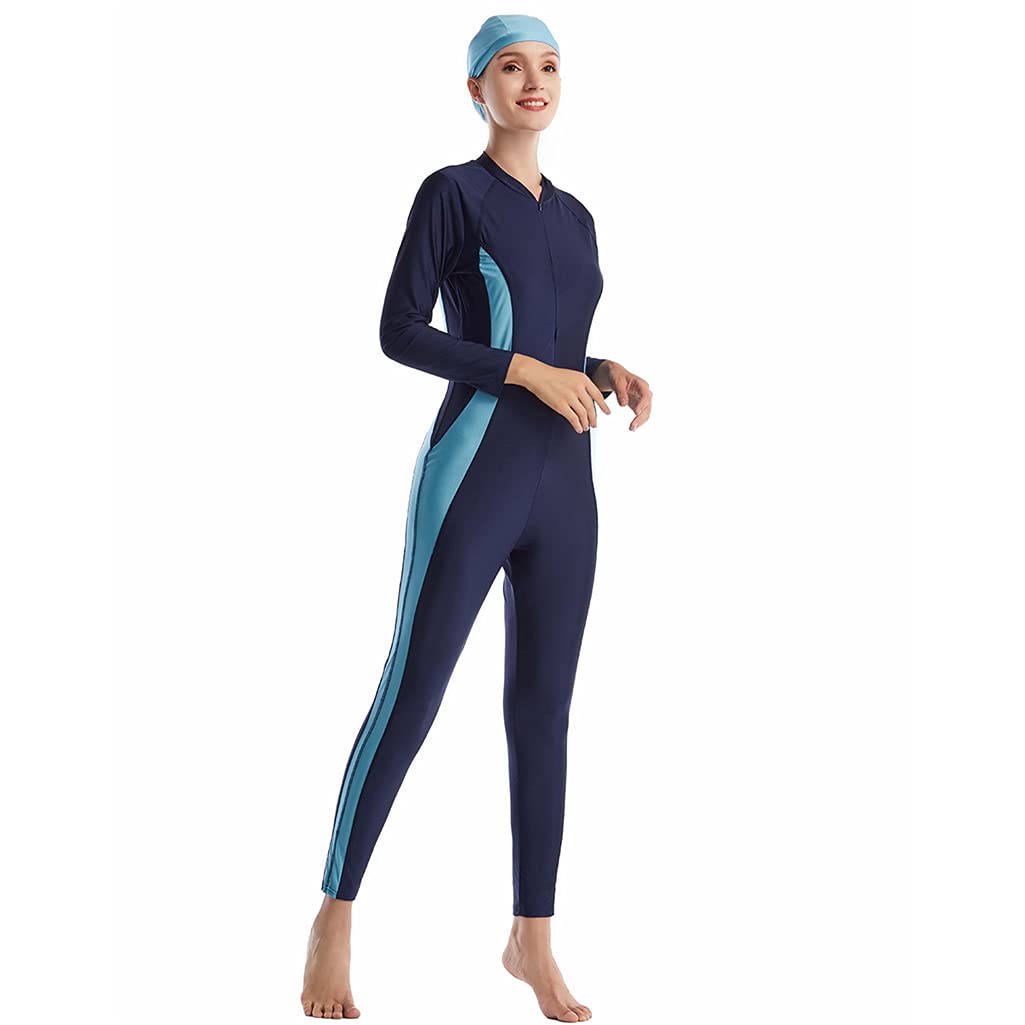 **Women's Full Coverage Modest One Piece Swimsuits - Burkini for Swimming, Beach & Pool - Comfortable & Stylish Islamic Swimwear**