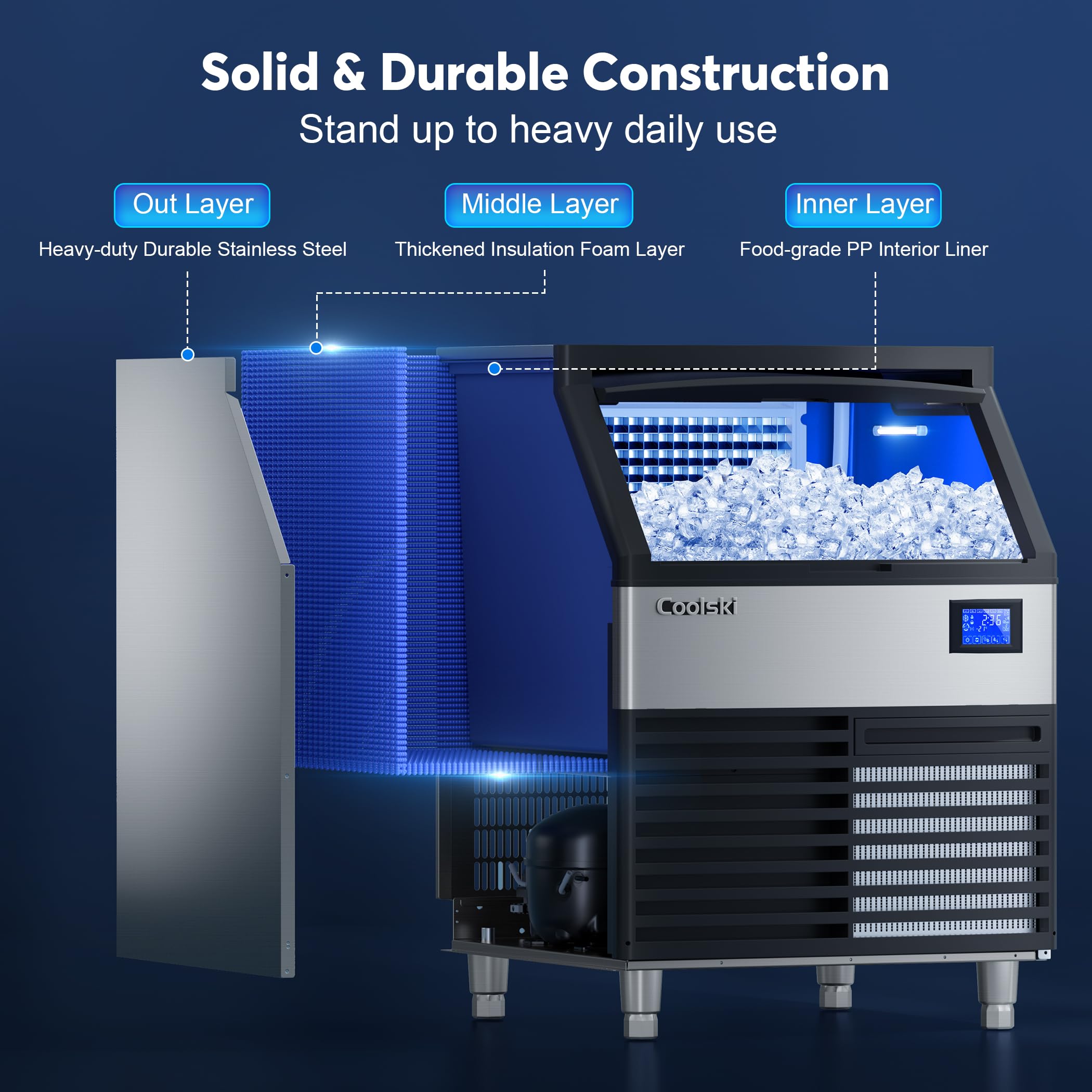 Commercial Ice Maker Machine 320LBS/24H - 26