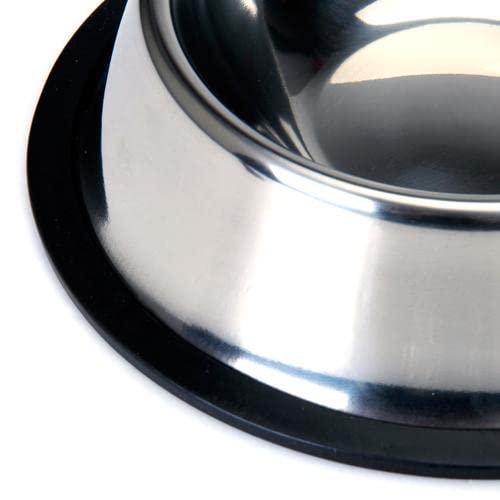 SECRET DESIRE Stainless Steel Pet Food Bowl with Non-Slip Rubber Ring for Dogs & Cats - Durable & Spill-Proof Design - Perfect for Indoor, Outdoor & Travel Use