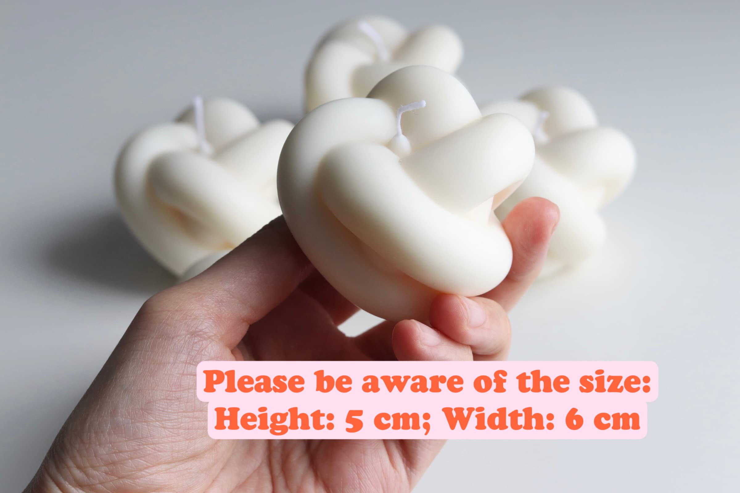 Premium Natural Soy Wax Bubble & Knot Candle Set - Beige French Vanilla Scented Candles for Home Decor, Romantic Gifts for Her, Birthday & Housewarming Presents for Friends - Perfect for Relaxation, Spa Nights & Cozy Ambiance
