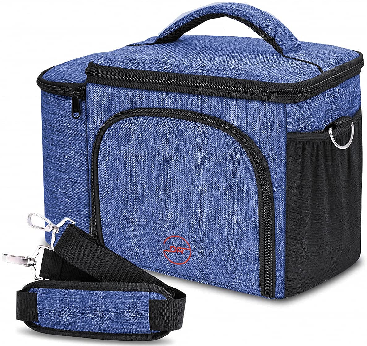 DOUBLE R BAGS Insulated Lunch Bag for Meal Prep - Lightweight Reusable Food Cooler & Lunch Box with Large Capacity, Adjustable Shoulder Strap - Perfect for Office, School, Picnics, Camping & Travel (Royal Blue) - Men Women Kids Unisex