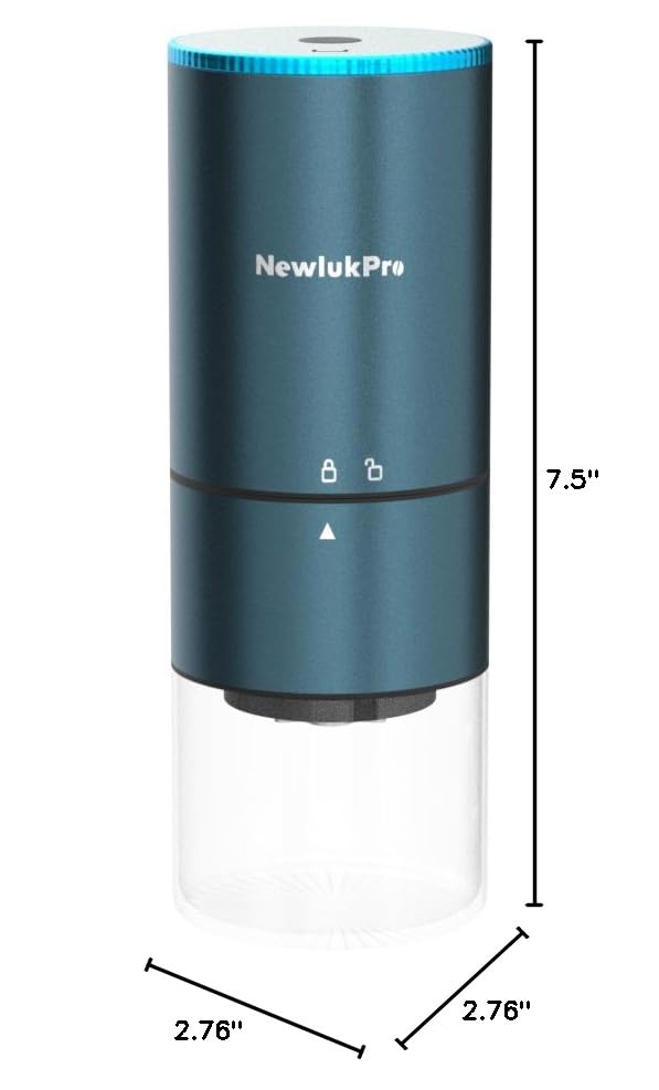 Premium Electric Conical Burr Coffee Grinder - Portable Stainless Steel Coffee Mill with Adjustable Grind Settings for Espresso, Drip & Pour Over - Perfect for Home Baristas & Coffee Enthusiasts - Ideal for Kitchen, Office & Camping Use