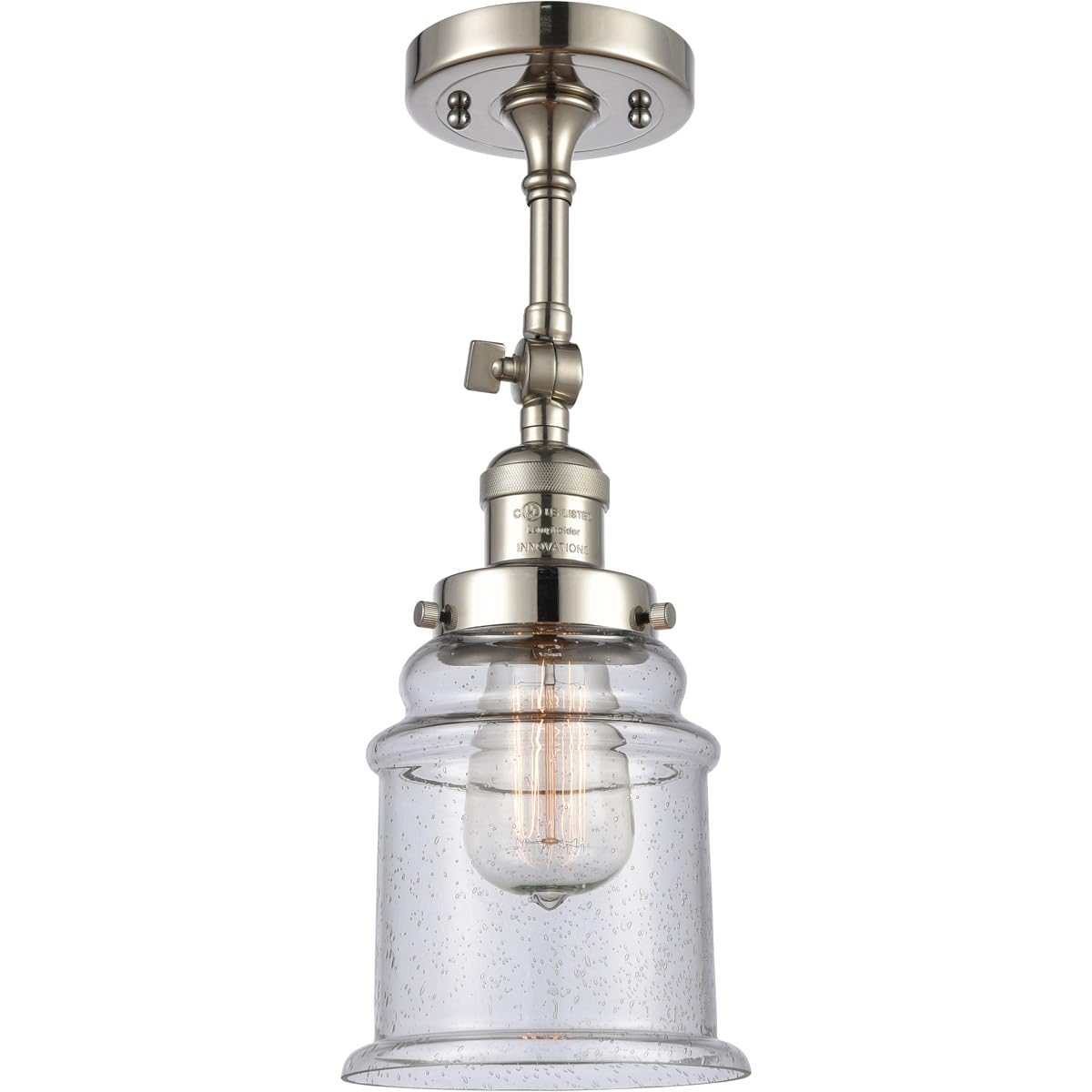 INNO203-PN-G184-LED Modern LED Wall Sconce Light Fixture in Polished Nickel Finish - Perfect for Bedroom, Hallway, and Living Room Lighting