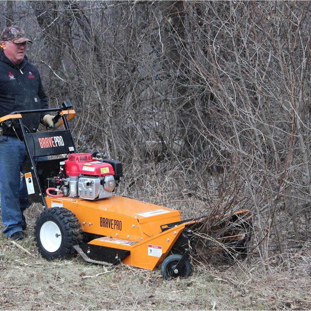 Brave 26-Inch Professional Brush Cutter with Honda GXV390 Engine - Heavy Duty Weed Trimmer for Landscaping, Yard Maintenance & Property Clearing