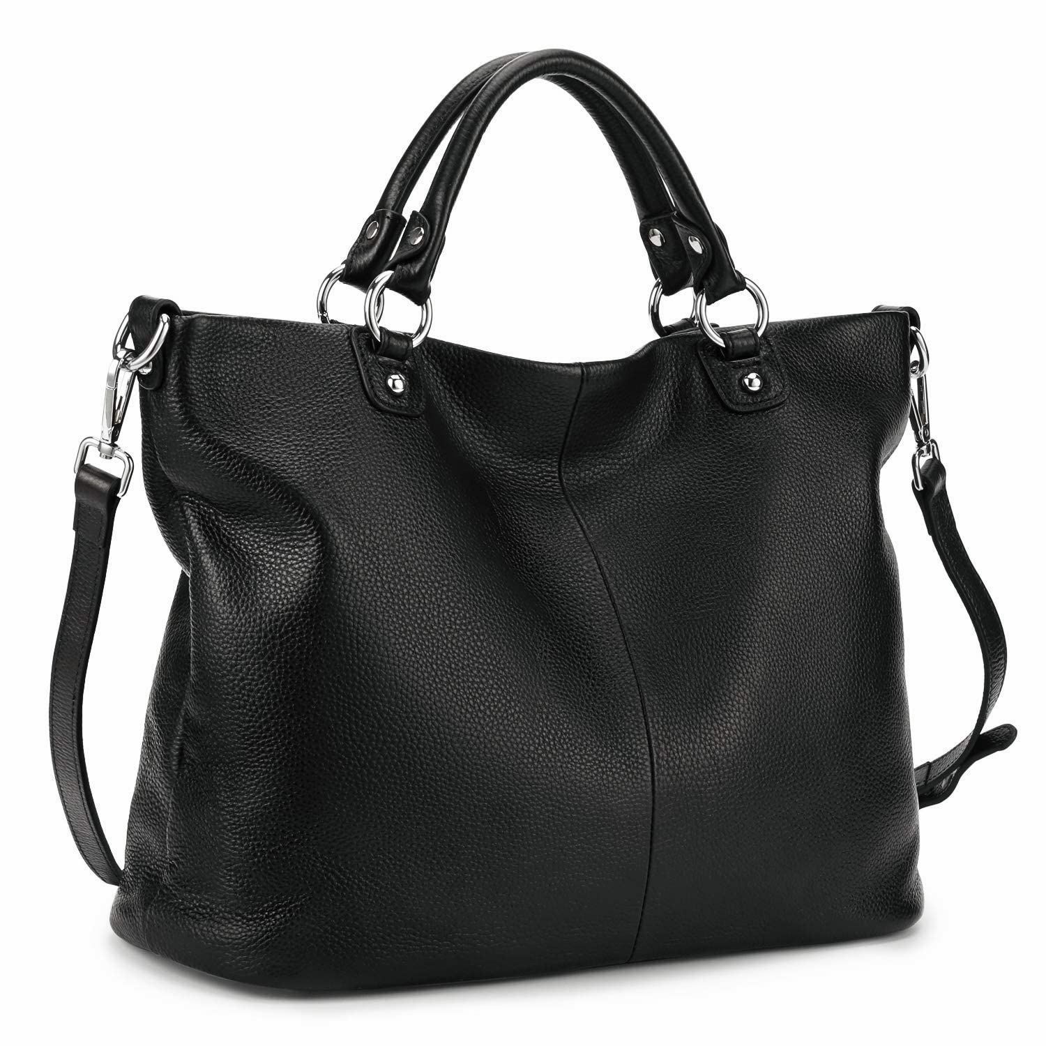 Kattee Genuine Leather Tote Bag for Women - Stylish Satchel Purse for Work & Travel
