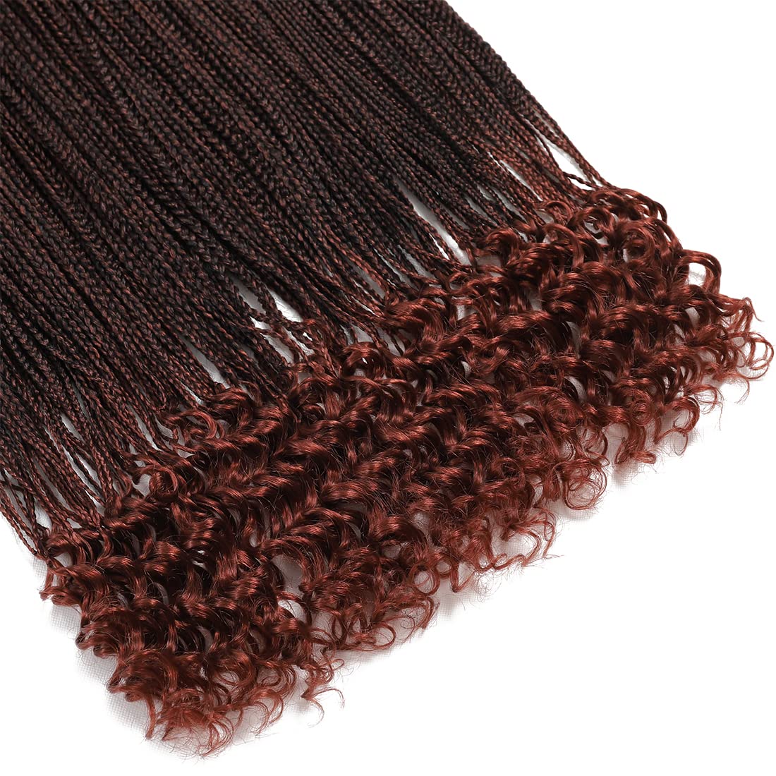 144 Strands Goddess Crochet Box Braids with Curly Ends - 30 Inch Pre-Looped Synthetic Hair Extensions - 8 Pack Curly Crochet Braids for Black Women - Perfect for Protective Styles, Everyday Wear & Special Occasions