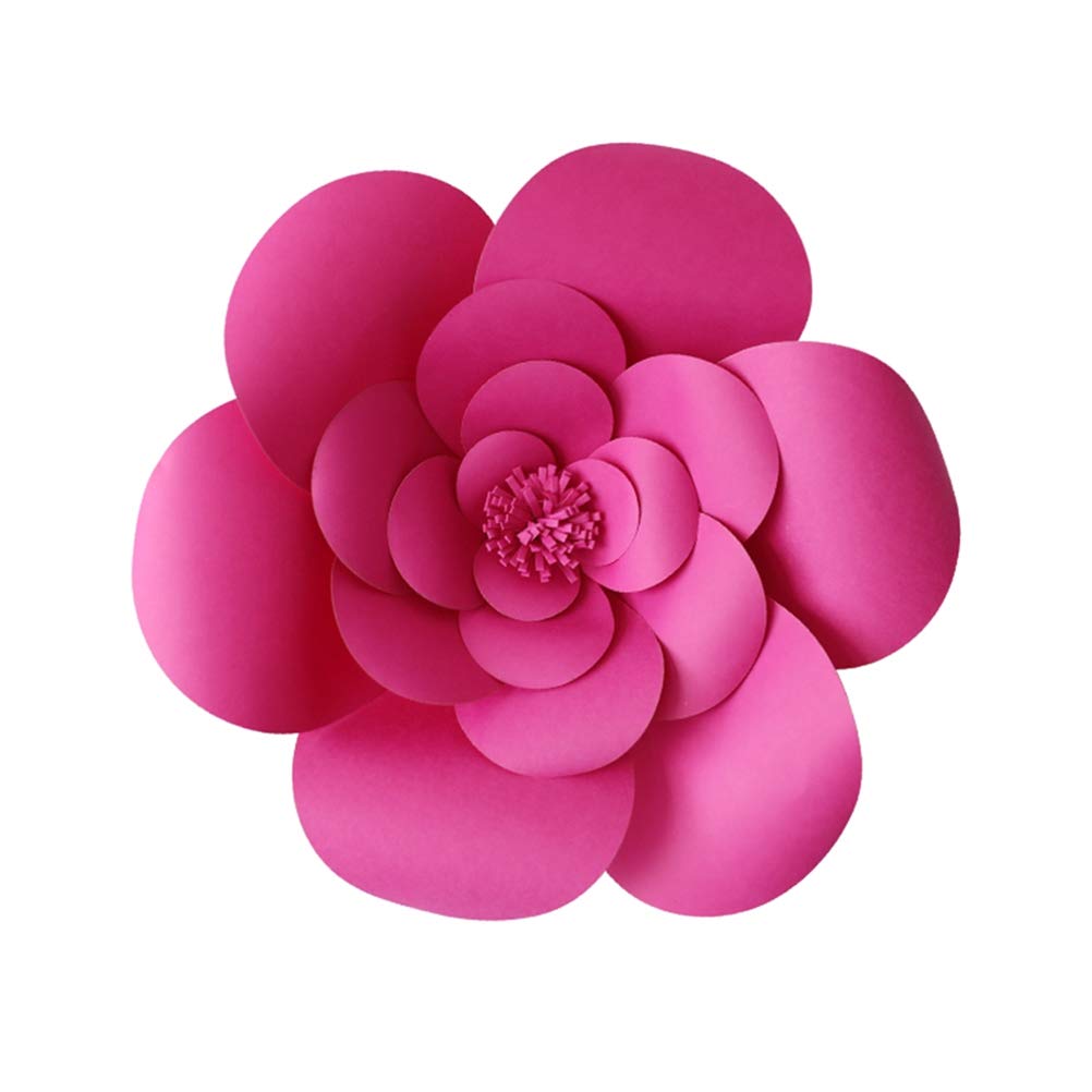 Amosfun 3D Artificial Red Rose Paper Flower Wall Decor - 20cm Realistic Floral Arrangement for Wedding, Party, Home & Event Decoration