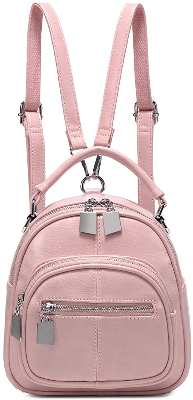 VASCHY Women's Vintage PU Leather Backpack - Small Casual Shoulder Bag for Work, Shopping & Travel | Stylish & Durable Everyday Purse for Women & Girls