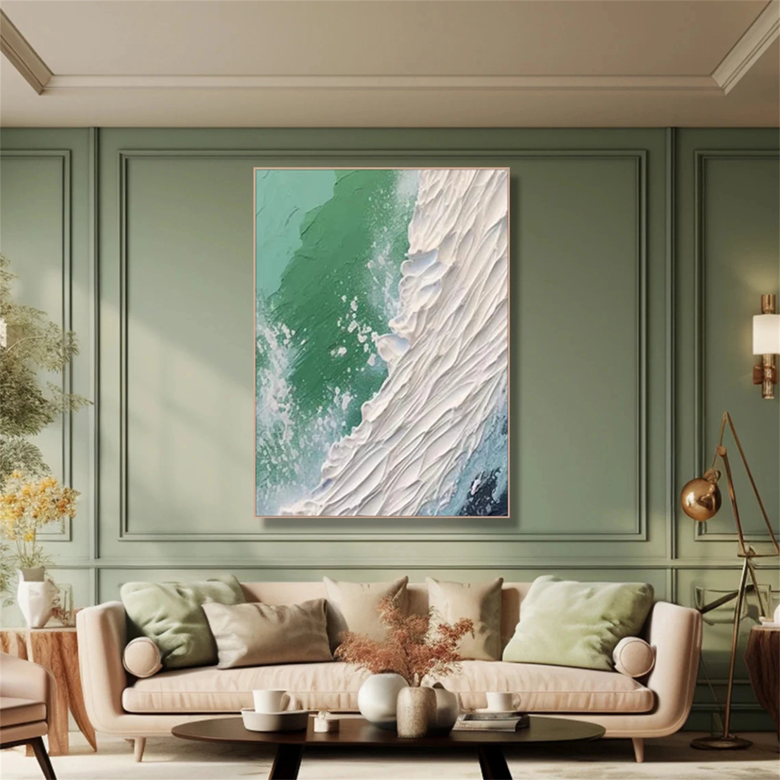 Ocean and Sky Painting #OS056 - Stunning Coastal Wall Art for Home & Office Decor | Perfect for Living Room, Bedroom, or Beach House