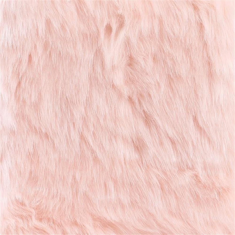 HomePop Faux Fur Ottoman Bench - Pink Upholstered Storage Footrest for Living Room & Bedroom | Cozy Home Decor Furniture | Perfect for Small Spaces, Nursery & Dressing Areas