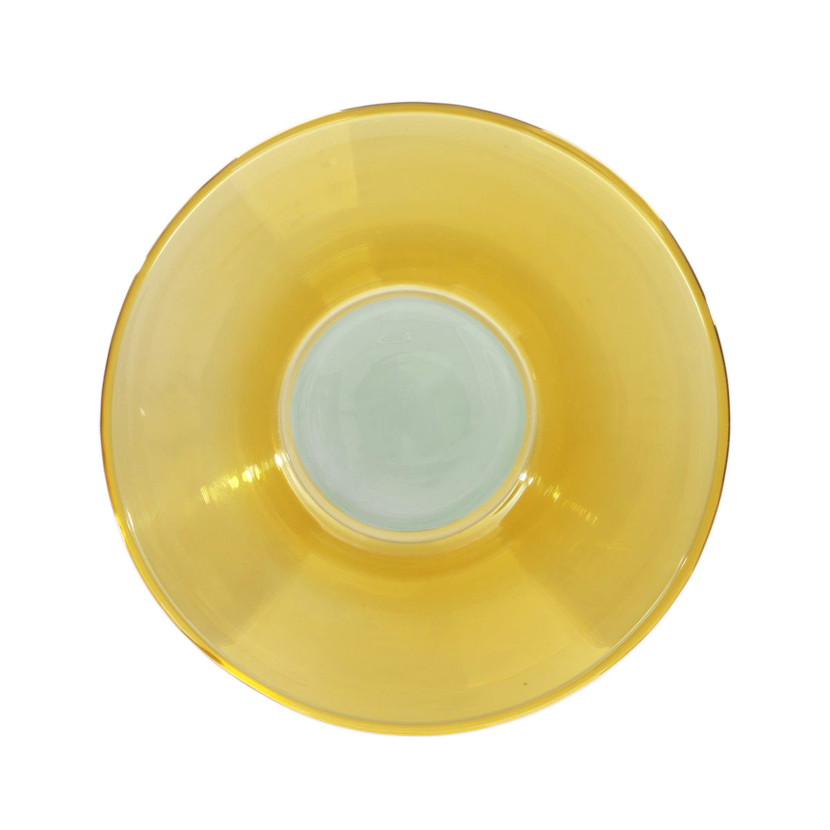 CDF La Magiee Glass Bowl - Yellow - Elegant Serving Bowl for Salads, Desserts & Party Decor - Perfect for Home & Entertaining