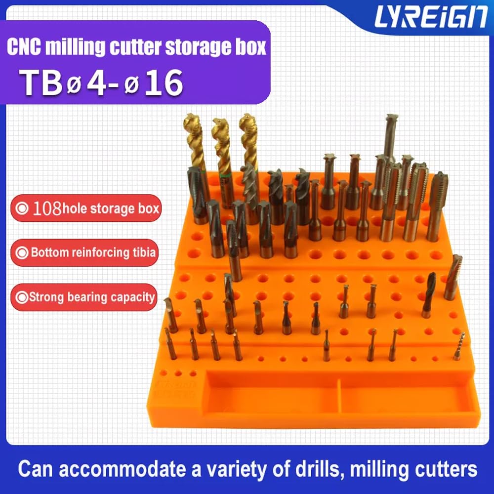 High-Quality Milling Cutter Storage Box, Collet Organizer & Tool Holder Case - 3-Piece Large Capacity CNC Tool Storage Set for Workshop, Garage & Industrial Use
