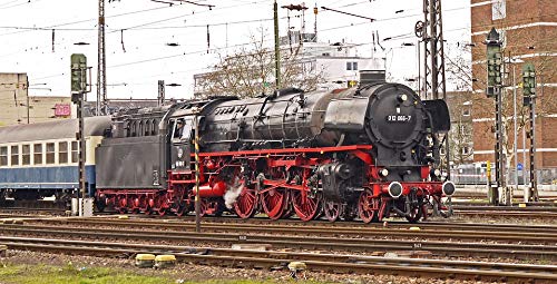 20x30 Inch Laminated Train Poster - Vibrant Steam Locomotive Express Art Print for Home & Office Decor - Perfect for Living Room, Bedroom, or Man Cave Wall Art - Fits Standard Frames