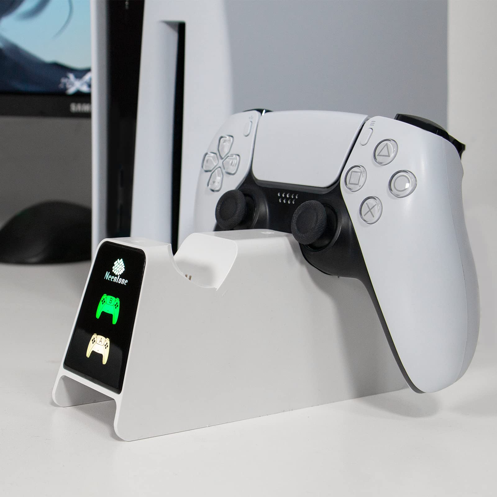 PS5 Controller Charging Station - DualSense Charger Dock for 2 Controllers with Easy Clip & Charge Design | Fast Charging PS5 Accessories | Perfect for Gaming Setup & Multiplayer Sessions