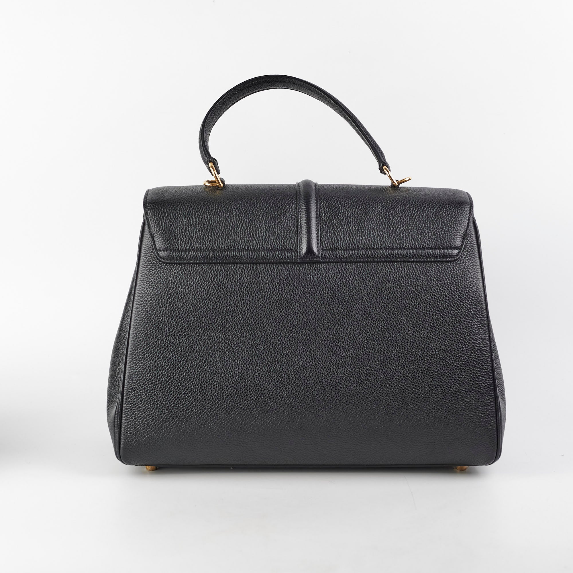 Celine 16 Classique Handbag in Black Grained Calfskin Leather - Luxury Shoulder Bag for Women, Perfect for Work, Travel and Everyday Use
