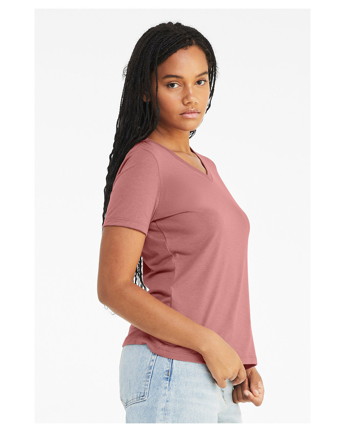 Bella + Canvas 6415 Women's Relaxed Tri-Blend V-Neck T-Shirt - Soft & Comfortable Casual Tee for Everyday Wear, Workout, and Layering