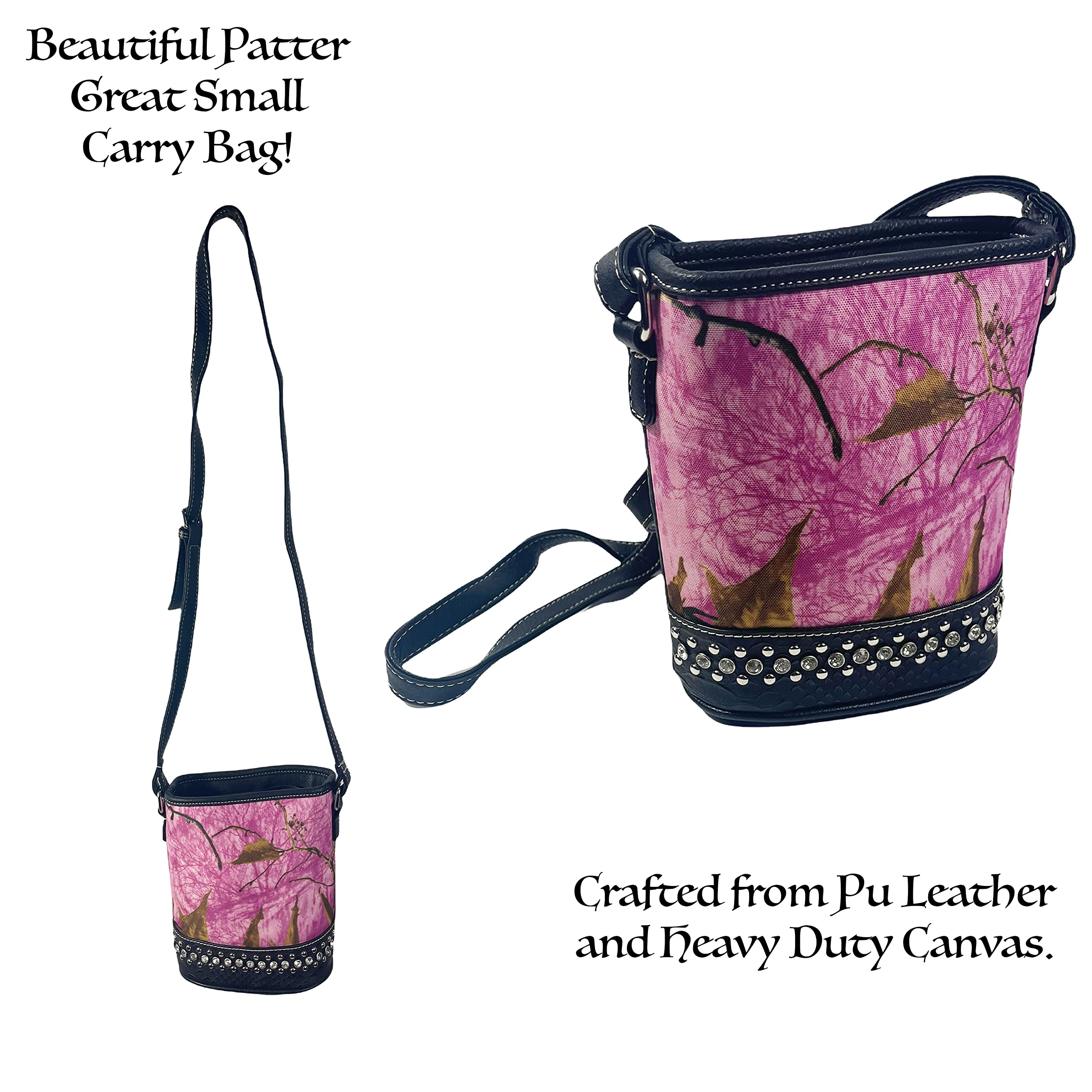 Urbalabs Camouflage Hunting Western Purse - Small Rhinestone Handbag Tote for Cowgirl & Country Style | Perfect for Outdoor Adventures, Hunting Trips & Country Music Festivals