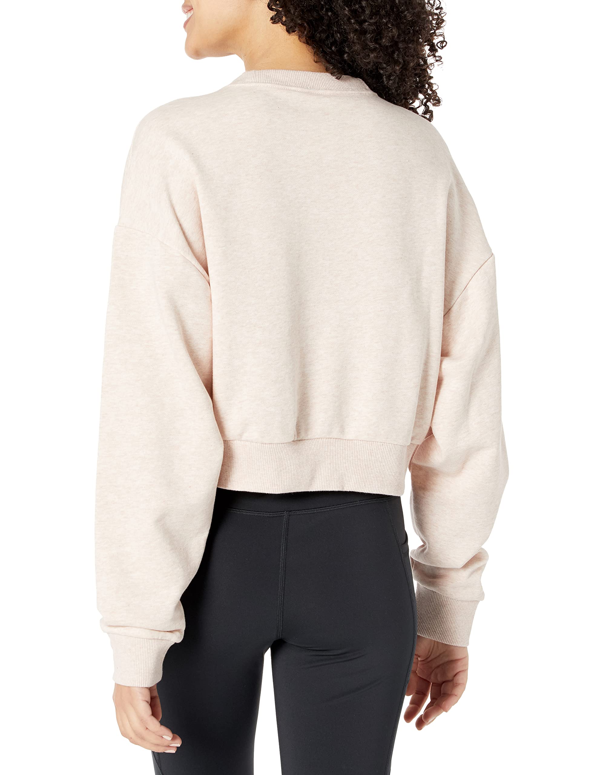 Reebok Women's Small Logo Crewneck Sweatshirt - Soft Cotton Pullover Sweater for Casual Wear, Gym & Lounge | Trendy Streetwear Fashion