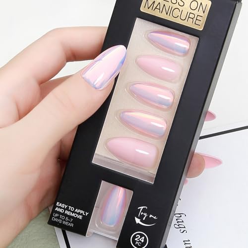 Glossy pink Almond