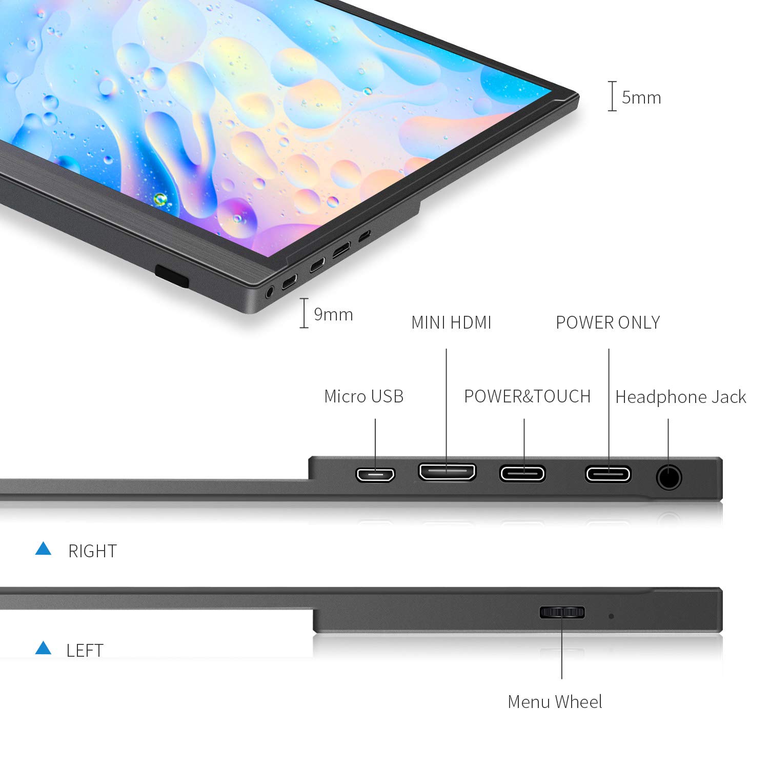 G-STORY 15.6 Inch Portable Monitor - Full HD 1080P IPS Gaming Screen with Mini HDMI & USB-C, FreeSync Compatible for Laptop, Xbox, PS4, PS5, and Smartphones - Perfect for Gaming, Work, and Travel with Included Smart Cover