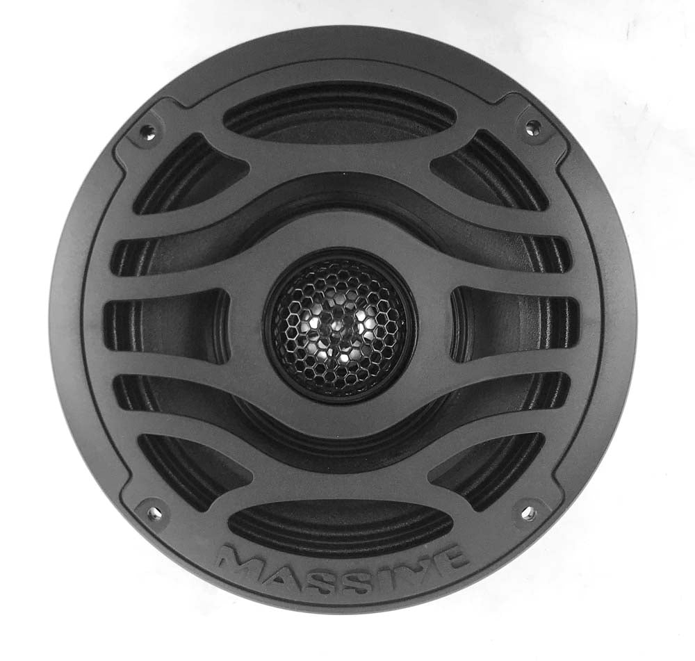 6.5 Inch 120 Watt Marine Coaxial Speakers (Pair) - Waterproof Boat Audio for Outdoor, RV & Marine Use