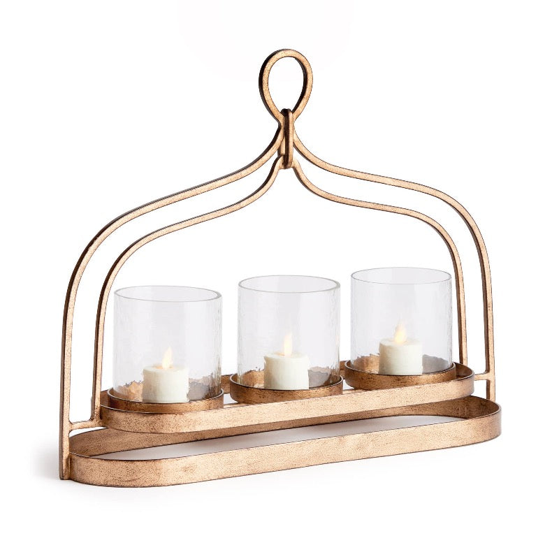 Amara 3-Piece Hurricane Candle Holder Set - Elegant Glass Votive Holders for Home Decor, Weddings & Romantic Ambiance