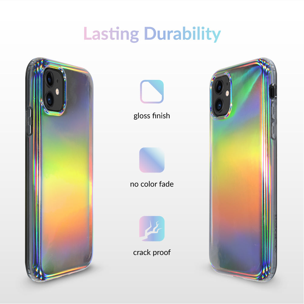Holo Nebula iPhone Case - Glitter Holographic Phone Cover for iPhone 12/13/14/15 Pro Max - Trendy Protective Case for Daily Use, Parties & Gifts