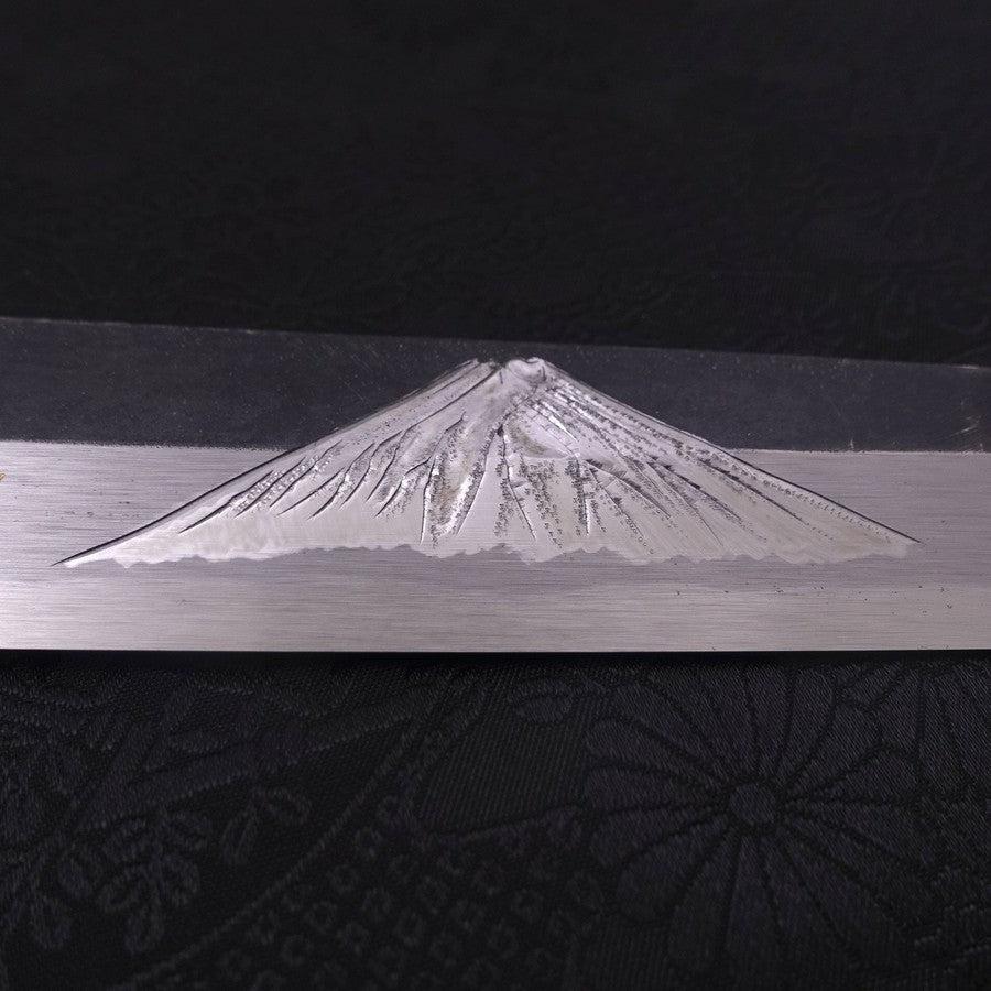 Premium Yanagiba Sushi Knife - Blue Steel #2 Kurouchi Finish with Sakura Fuji Buffalo Ebony Handle (270mm) - Perfect for Sushi Chefs & Japanese Cuisine Lovers
