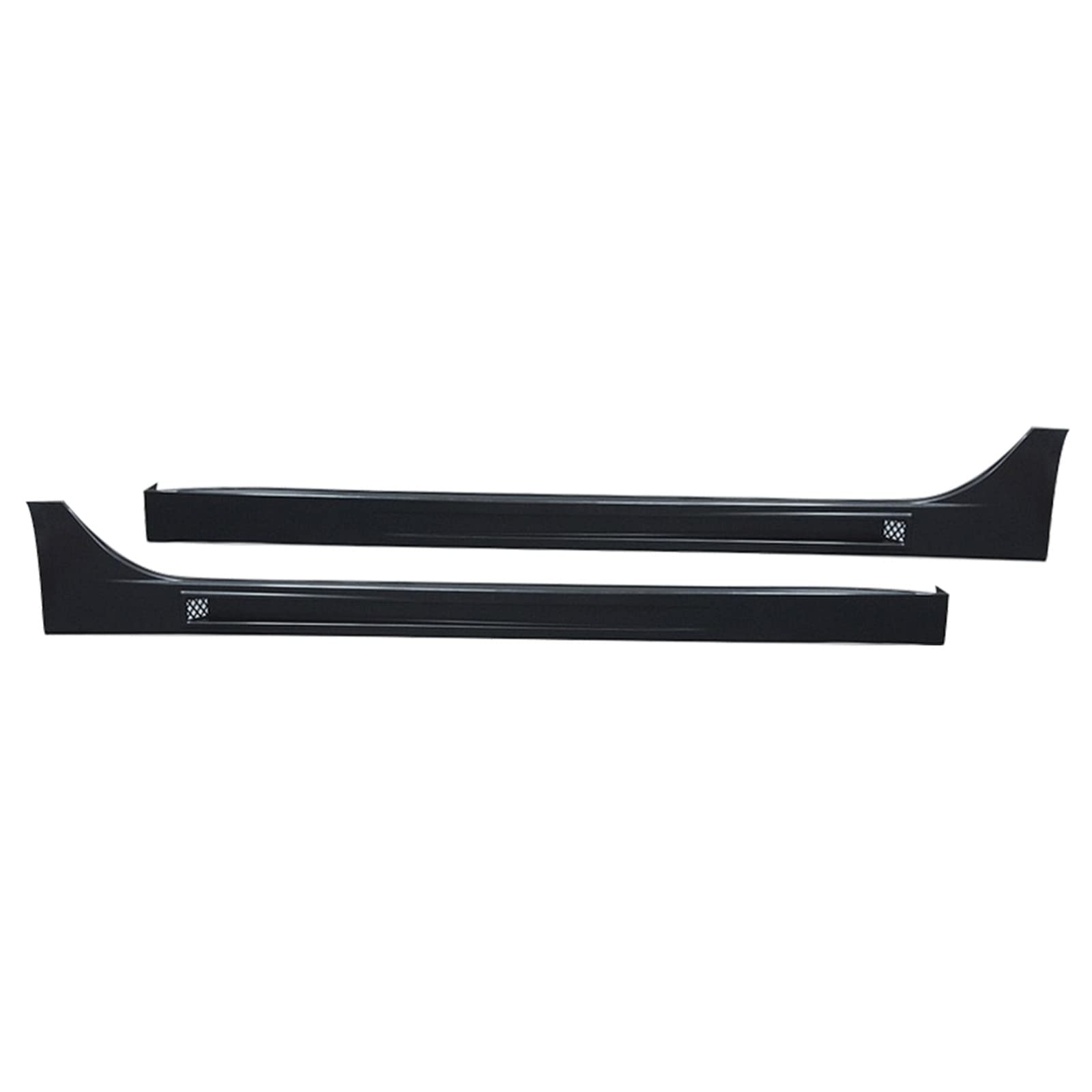 IKON MOTORSPORTS FQ Style PP Black Side Skirts for 2008-2015 Mitsubishi Lancer - Side Bottom Line Extension - Perfect for Car Enthusiasts & Street Racing Upgrades