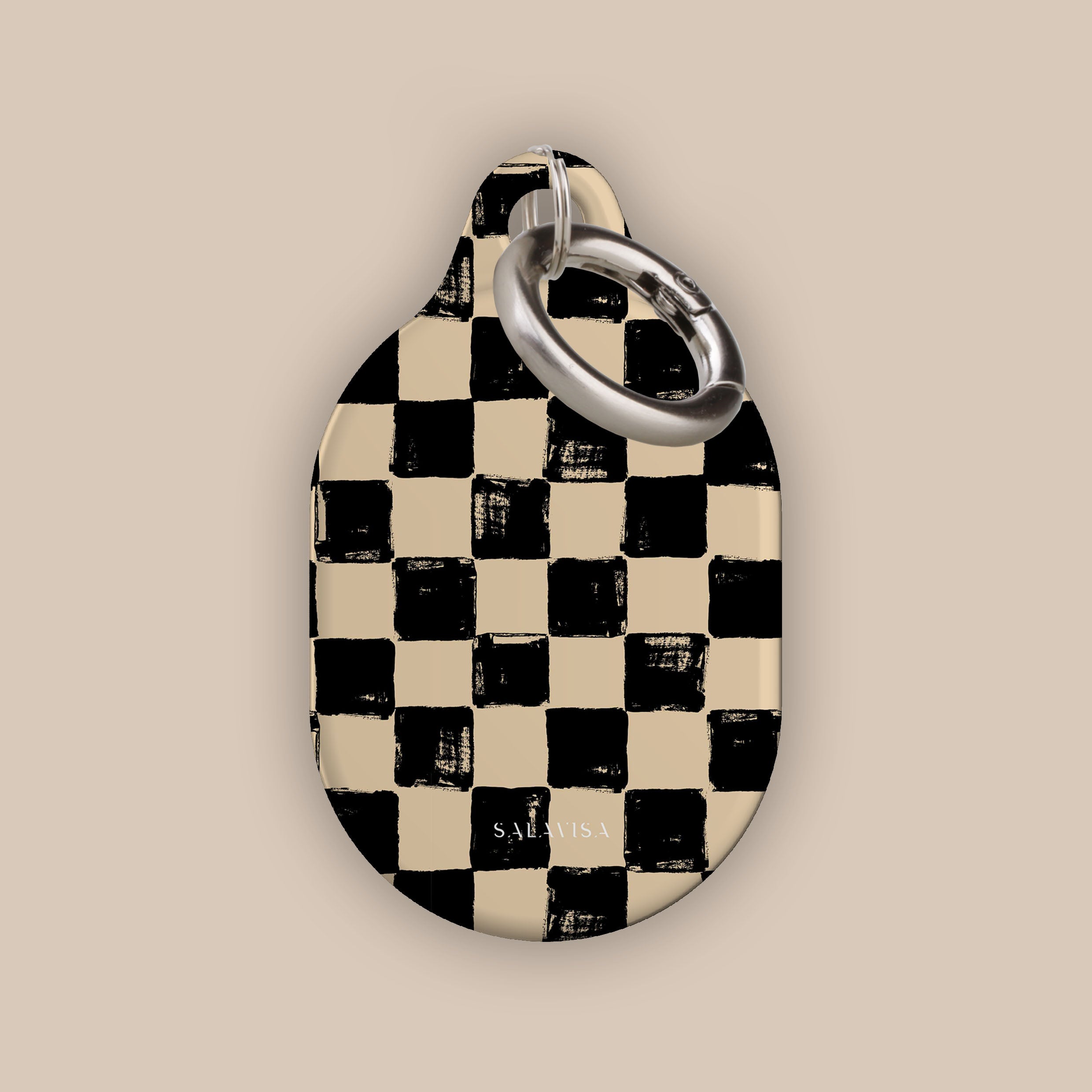 Premium Leather Chess Board AirTag Holder - Secure & Stylish Keychain for Apple AirTag - Perfect for Travel, Keys & Luggage Tracking