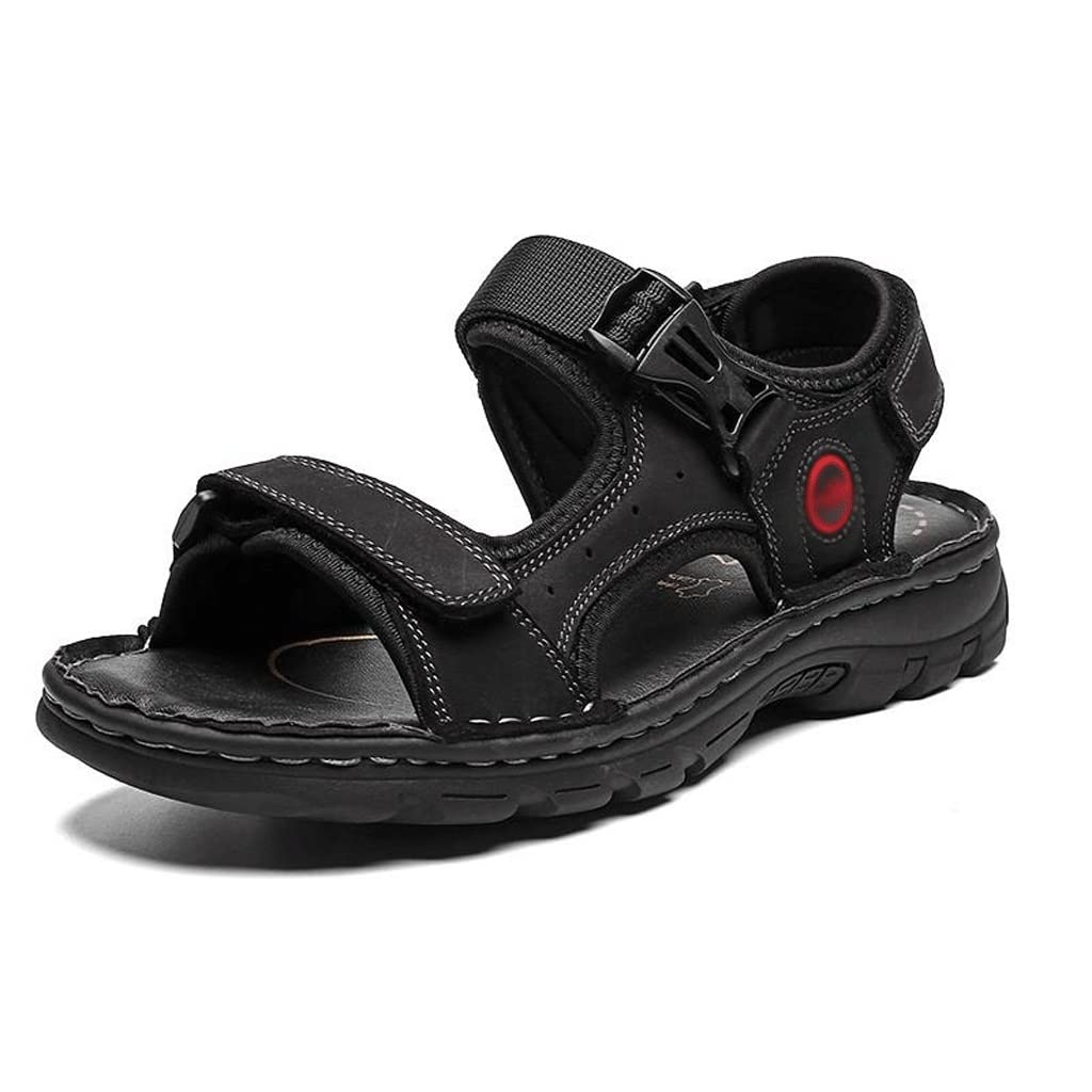 Men's Summer Beach Sandals - Handmade Outdoor Casual Slippers for Men - Big Size 39 - Black | Perfect for Beach Vacations, Poolside Relaxation & Summer Travel