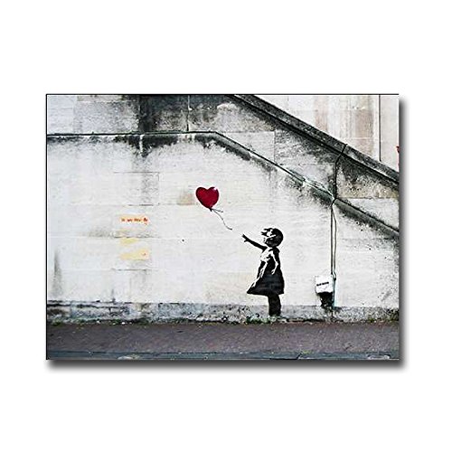 Banksy Graffiti Art Print - South Bank London Street Art Premium Gallery-Wrapped Canvas Giclee (Ready to Hang) - Perfect for Urban Home Decor & Office Wall Art