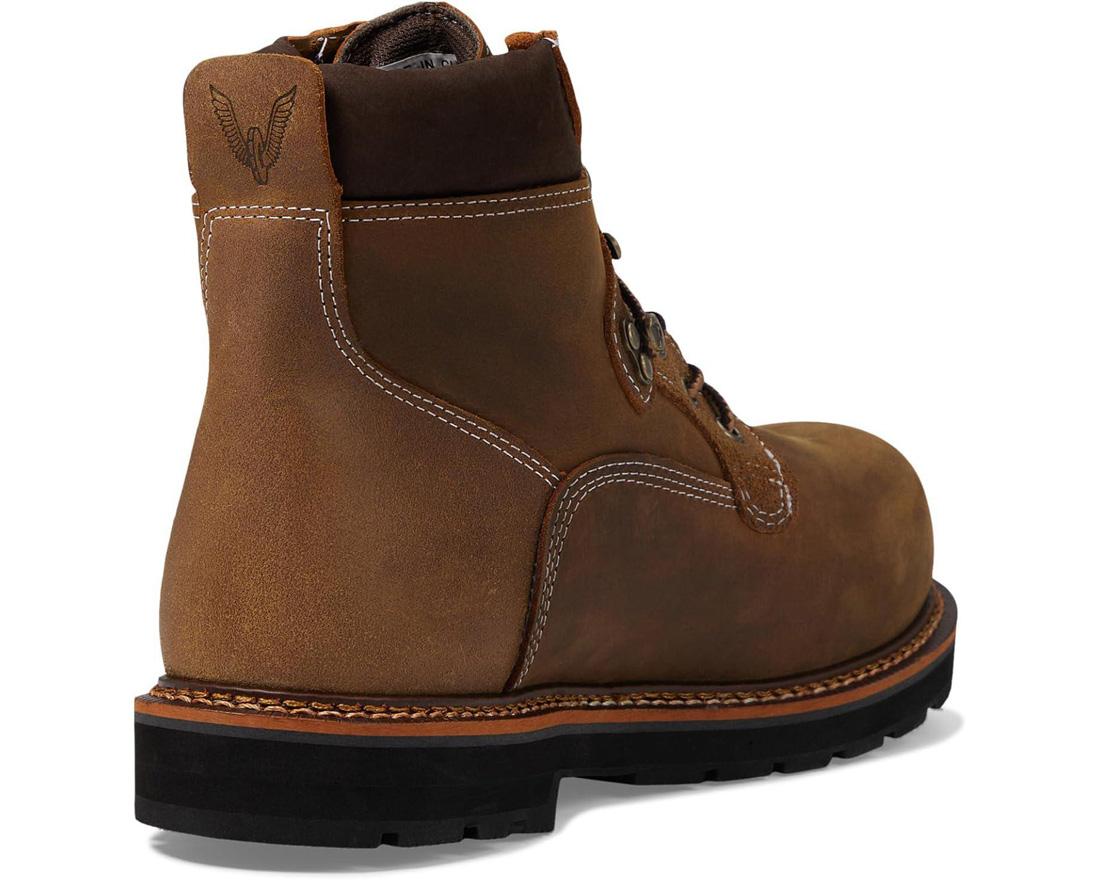 Iron River Series 6 Composite Toe Waterproof Work Boots - Crazy Horse Leather with 90° Heel for Men | Slip Resistant & Electrical Hazard Protection | Ideal for Construction, Landscaping & Outdoor Work