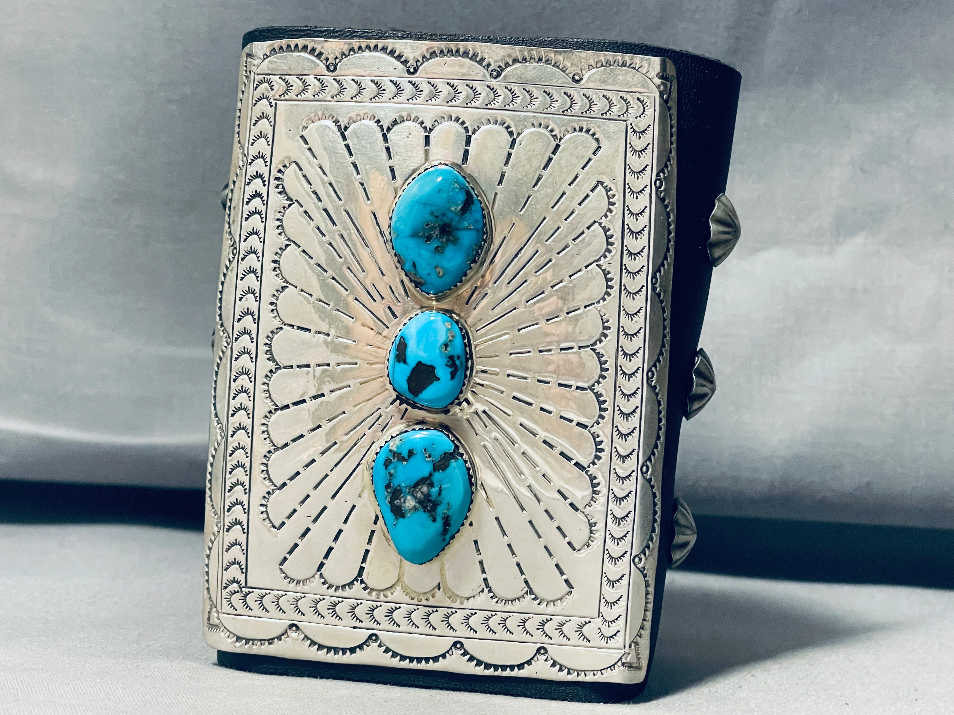 Vintage Navajo Sterling Silver Turquoise Ketoh Bracelet - 115g Handmade Native American Jewelry for Women, Boho Fashion & Spiritual Healing Accessories