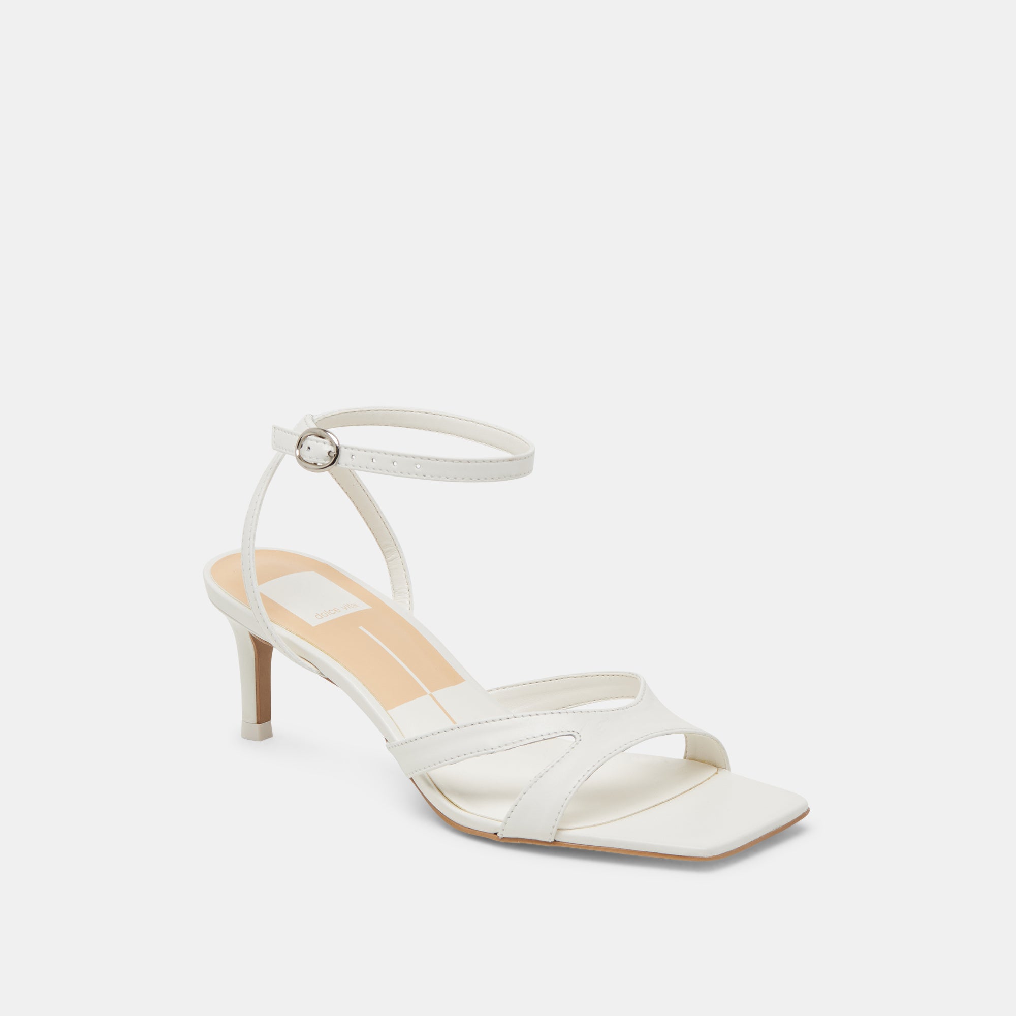 Becki Heels - Genuine White Leather Women's Dress Shoes for Weddings, Parties & Office Wear