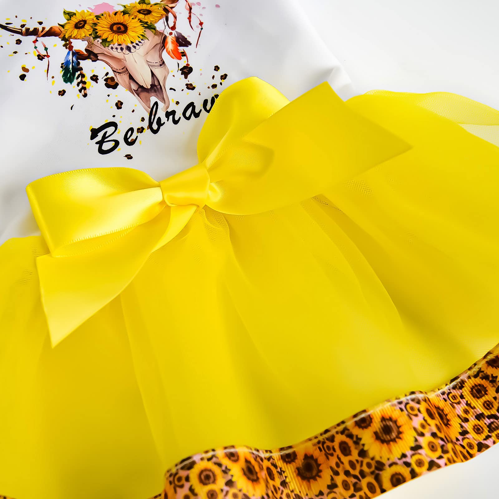 Sunflower Lace Dog Dress for Small Dogs - Cute Summer Outfit for Chihuahua & Yorkie | Perfect for Outdoor Photos