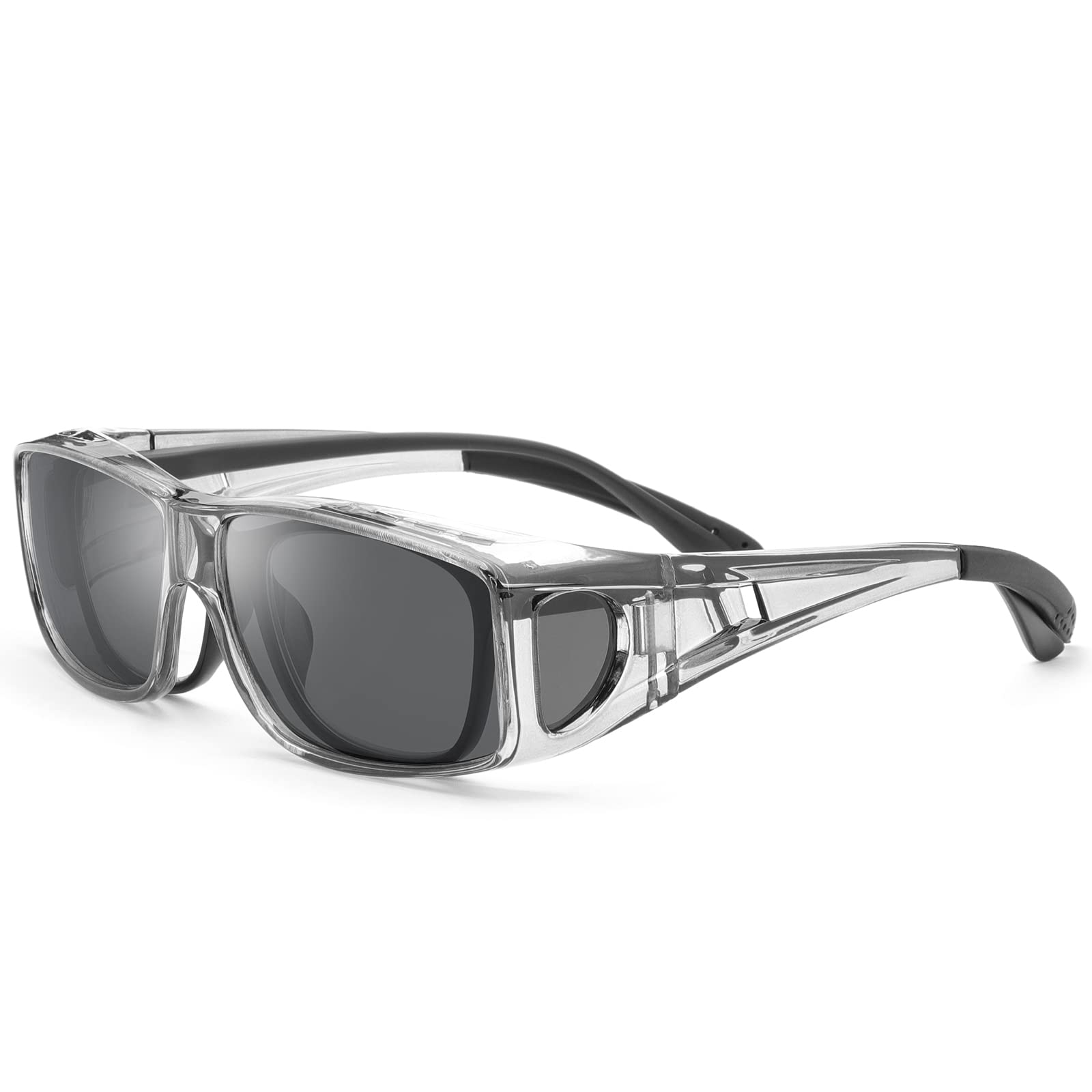 Polarized Wrap Around Sunglasses for Men & Women - 100% UV Protection Fit Over Prescription Glasses - Outdoor Sports, Driving & Daily Wear