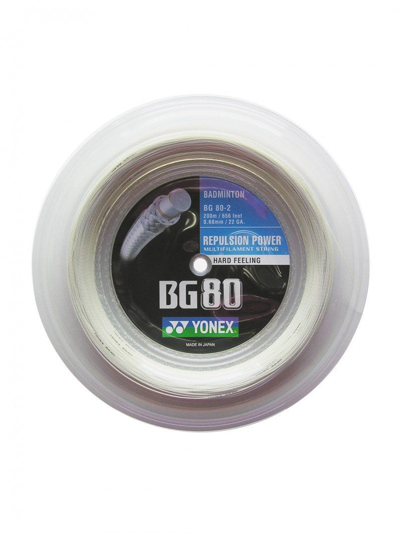 Yonex BG80 Badminton String Reel - High-Performance Badminton String for Power & Control | Perfect for Tournaments & Training Sessions