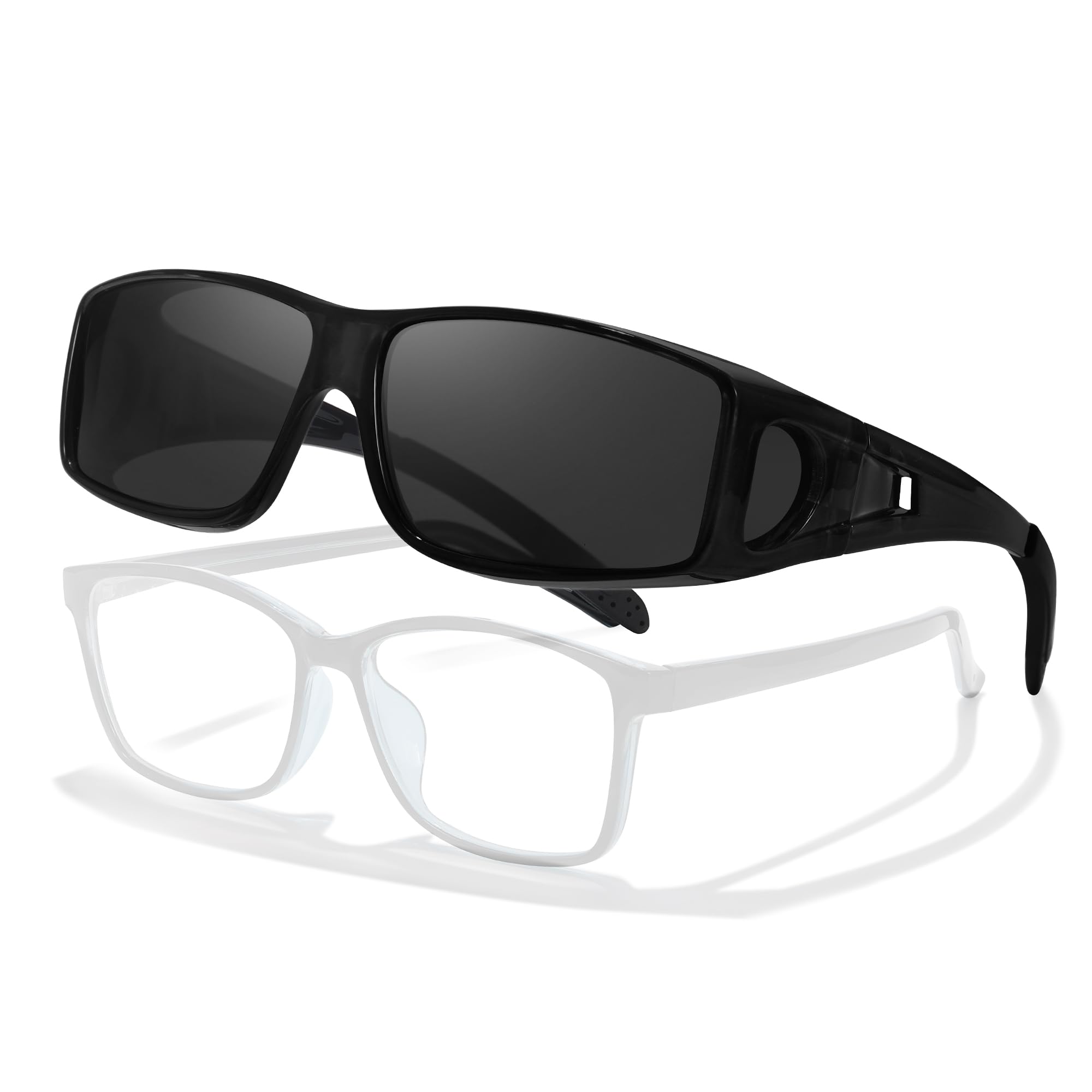 LVIOE Polarized Wrap Around Sunglasses for Men & Women – UV Protection, Fits Over Prescription Glasses | Perfect for Driving, Fishing & Outdoor Activities