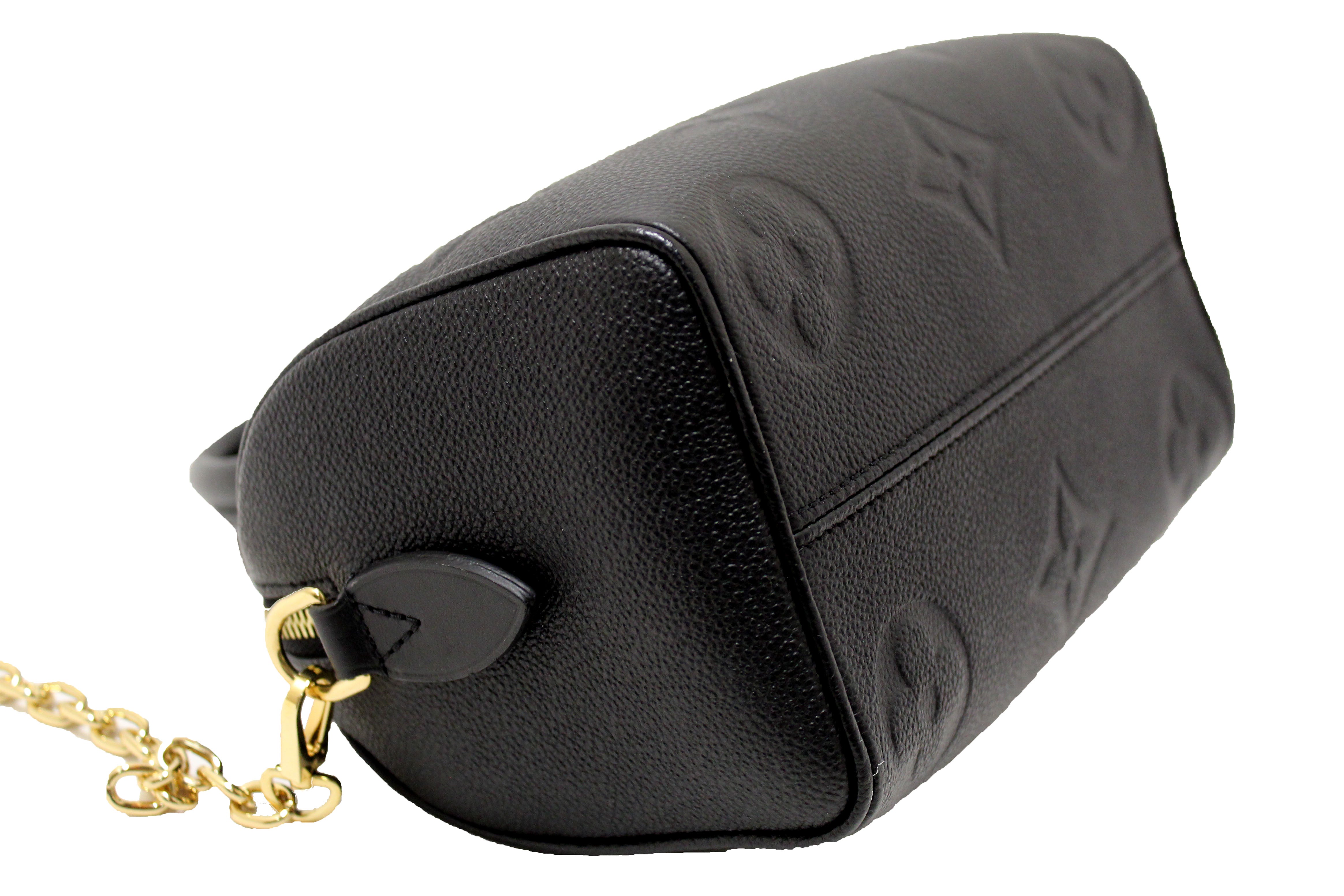 Authentic Louis Vuitton Black Monogram Empreinte Leather Speedy 20 Bandoulière Crossbody Bag - Luxury Handbag for Women, Perfect for Work, Travel & Everyday Use