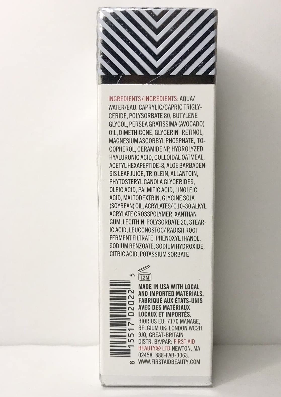 First Aid Beauty FAB Skin Lab Retinol Serum 0.25% Pure Concentrate - Anti-Aging Face Serum for Fine Lines & Wrinkles - 1 oz / 30ml - Perfect for Nighttime Skincare Routine