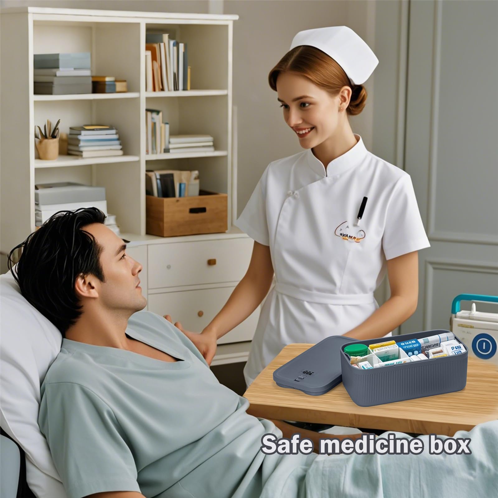 Secure Lockable Storage Box for Medicine, Food & Smart Devices - Travel Case, Refrigerator Bin & Small Lockbox for Office, Home, School - Ideal for Organizing Medications, Snacks & Valuables - Perfect Gift for Father's Day, Travel & Home Security