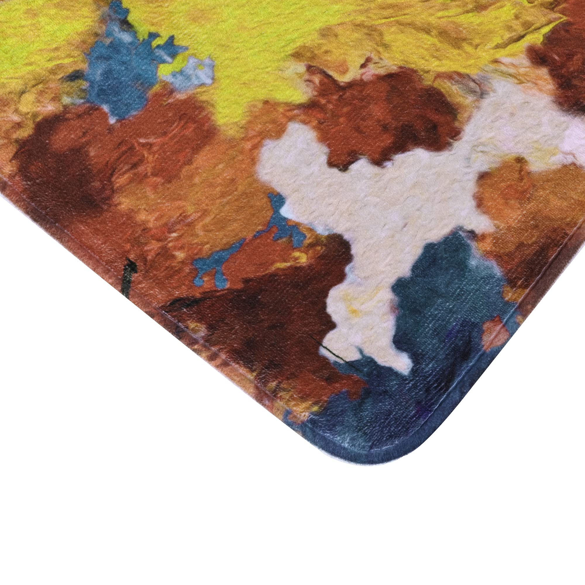 LIVILAN Abstract Oil Painting Bathroom Rug - Non-Slip Ultra Soft Memory Foam Bath Mat, Water Absorbent Quick Dry Machine Washable, 24x16 Inches - Perfect for Bathroom, Shower, Vanity & Spa Decor